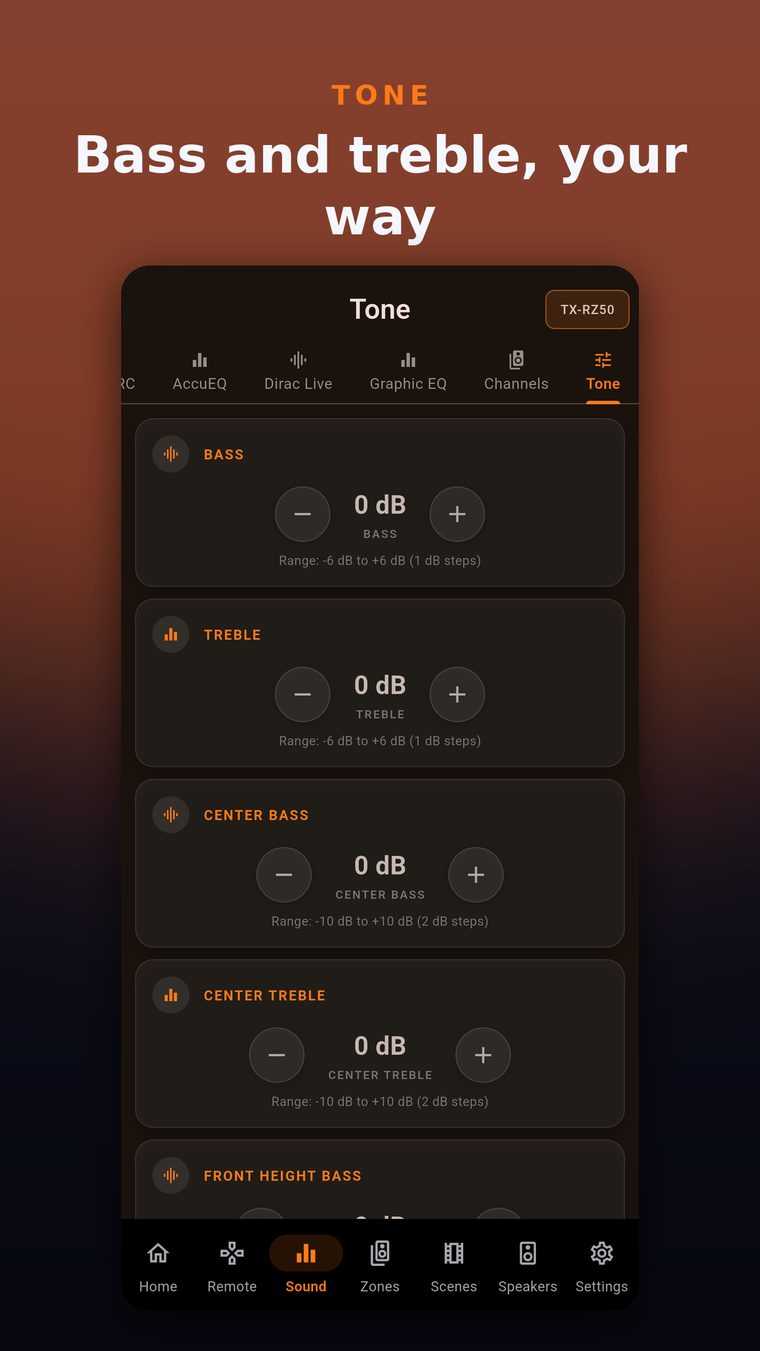 Bass and treble controls