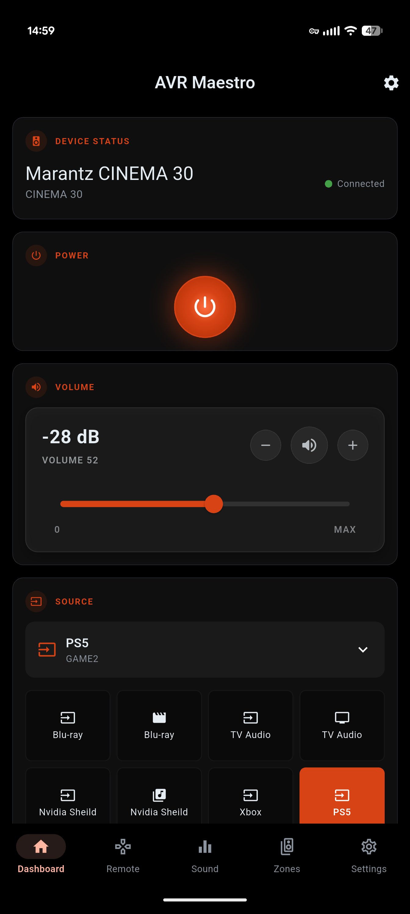 AVR Maestro Dashboard