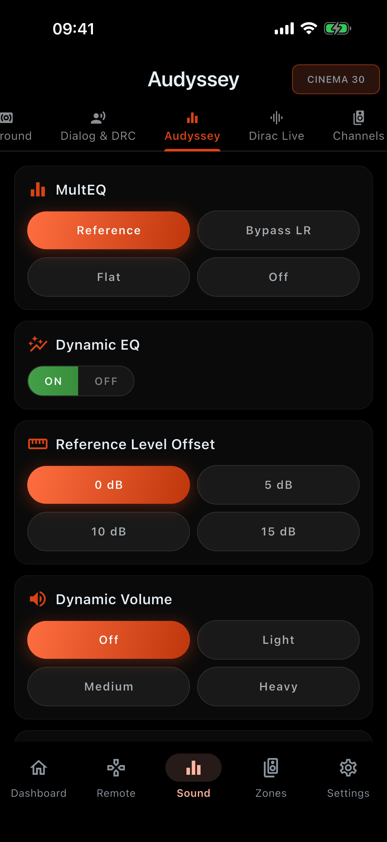 AVR Maestro on iPhone - Audyssey