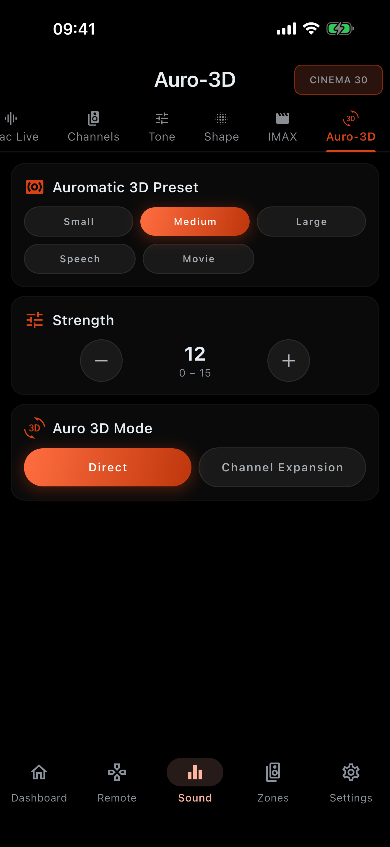 AVR Maestro on iPhone - Auro-3D