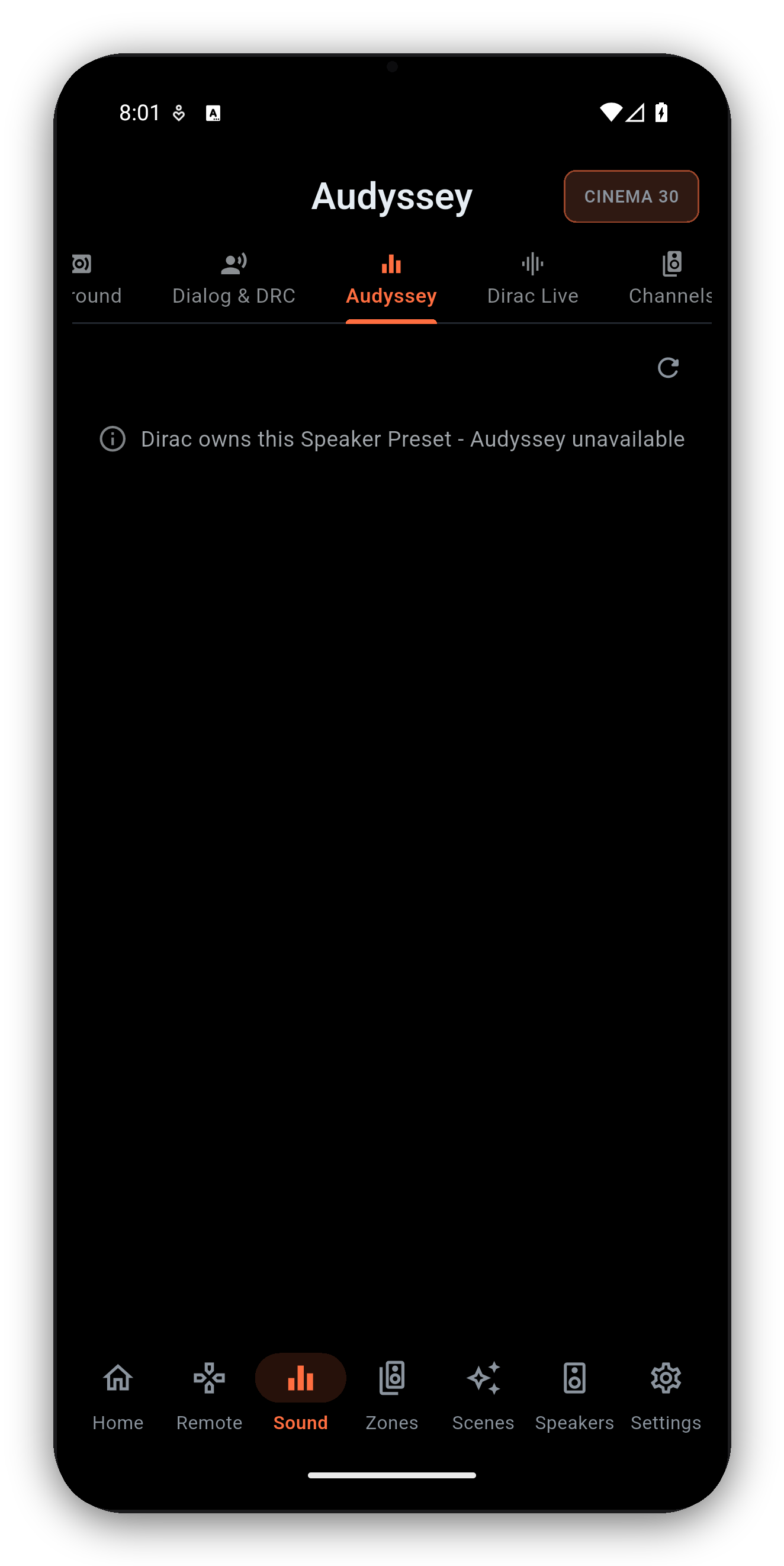 Audyssey room correction