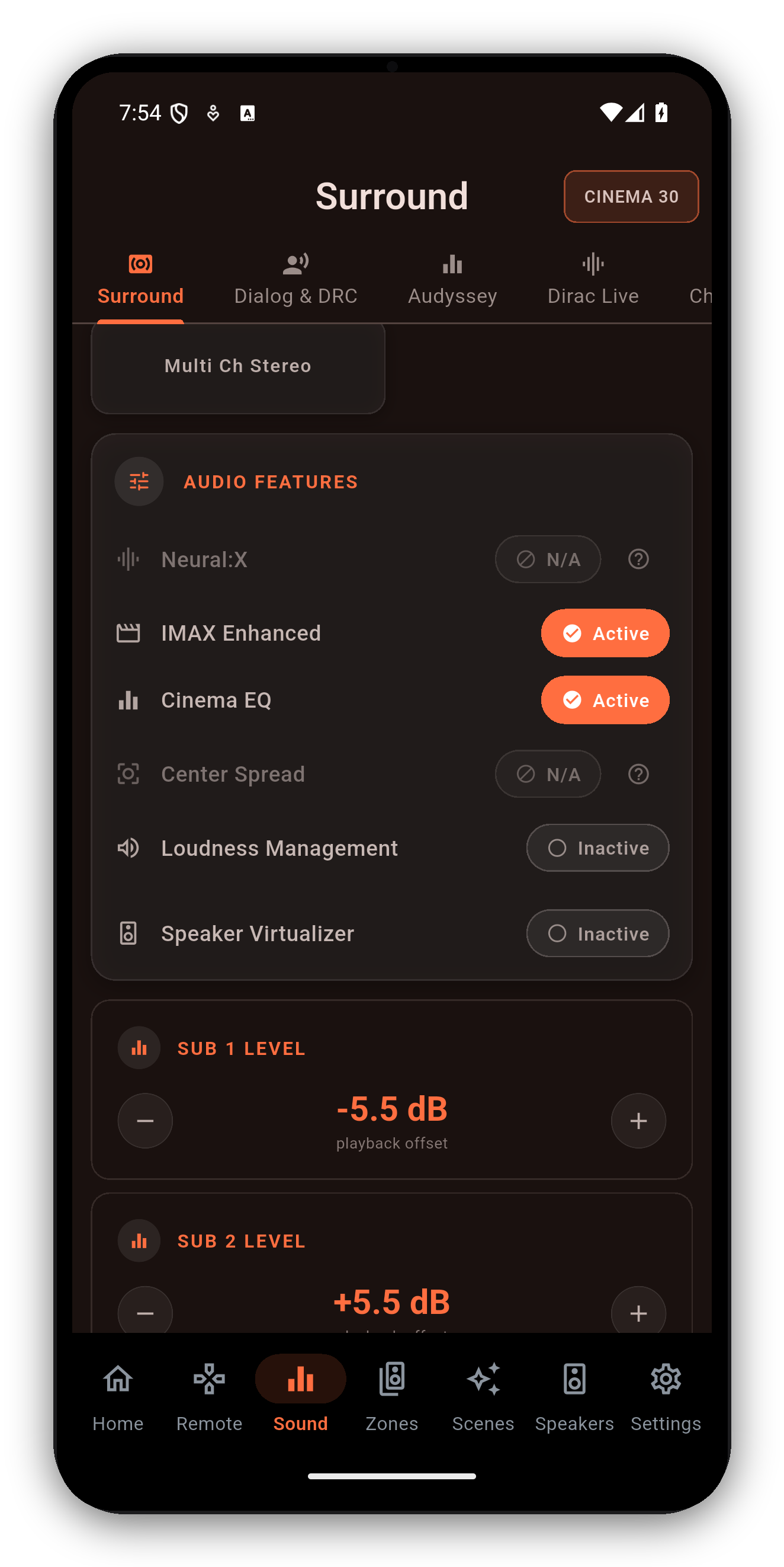 Audio features & toggles