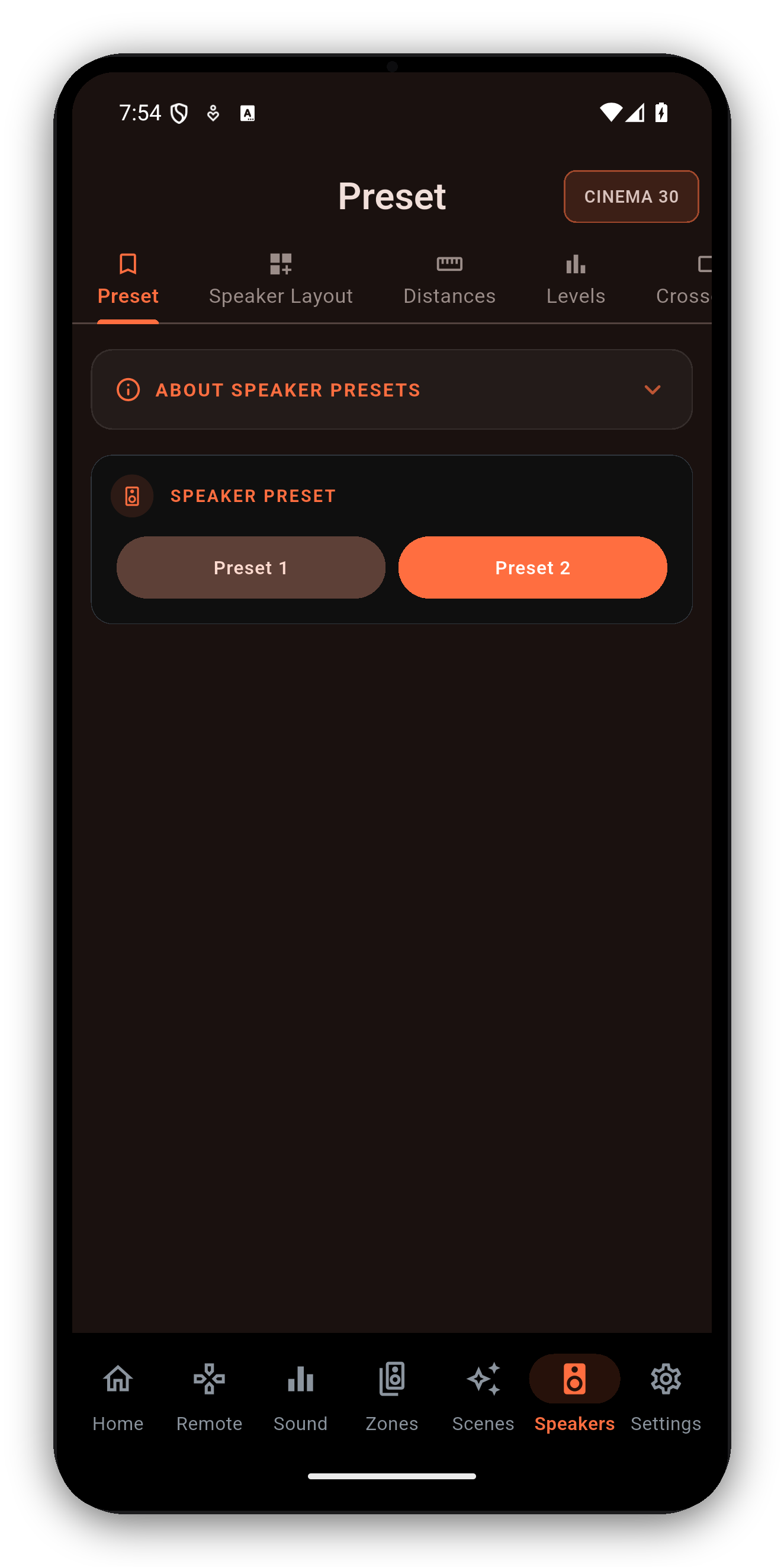 Speaker presets
