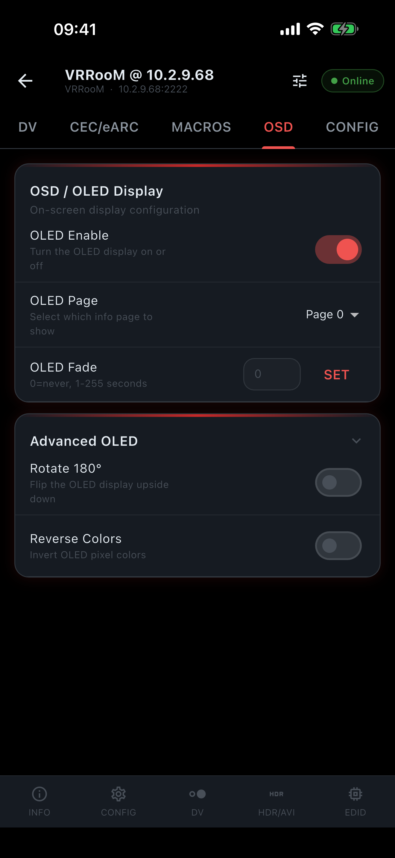 FuryPath on iPhone - OSD / OLED Display