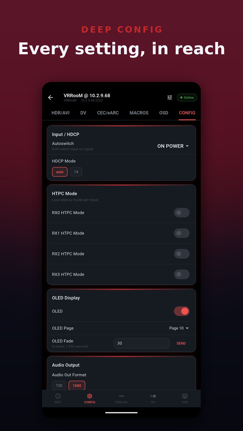 FuryPath full device configuration