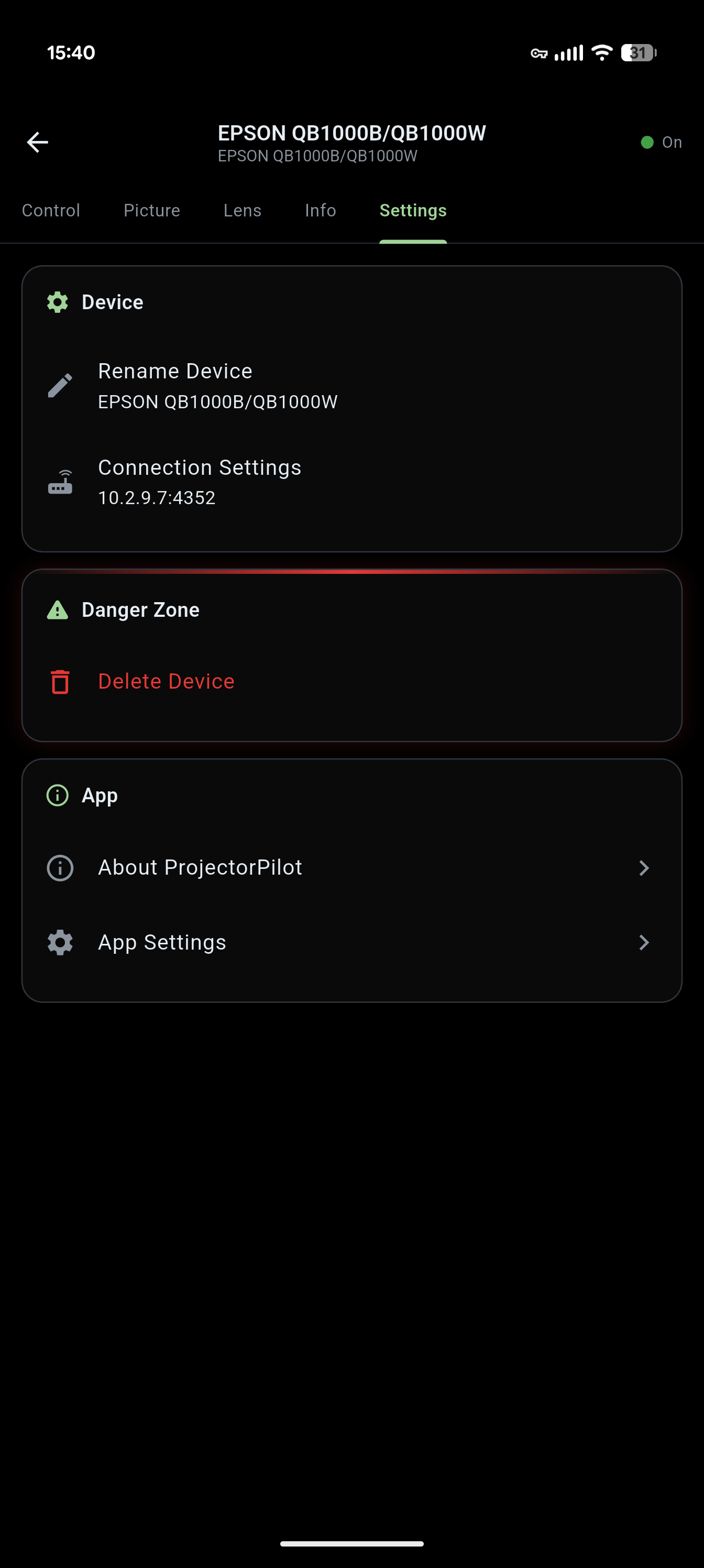 Device Settings