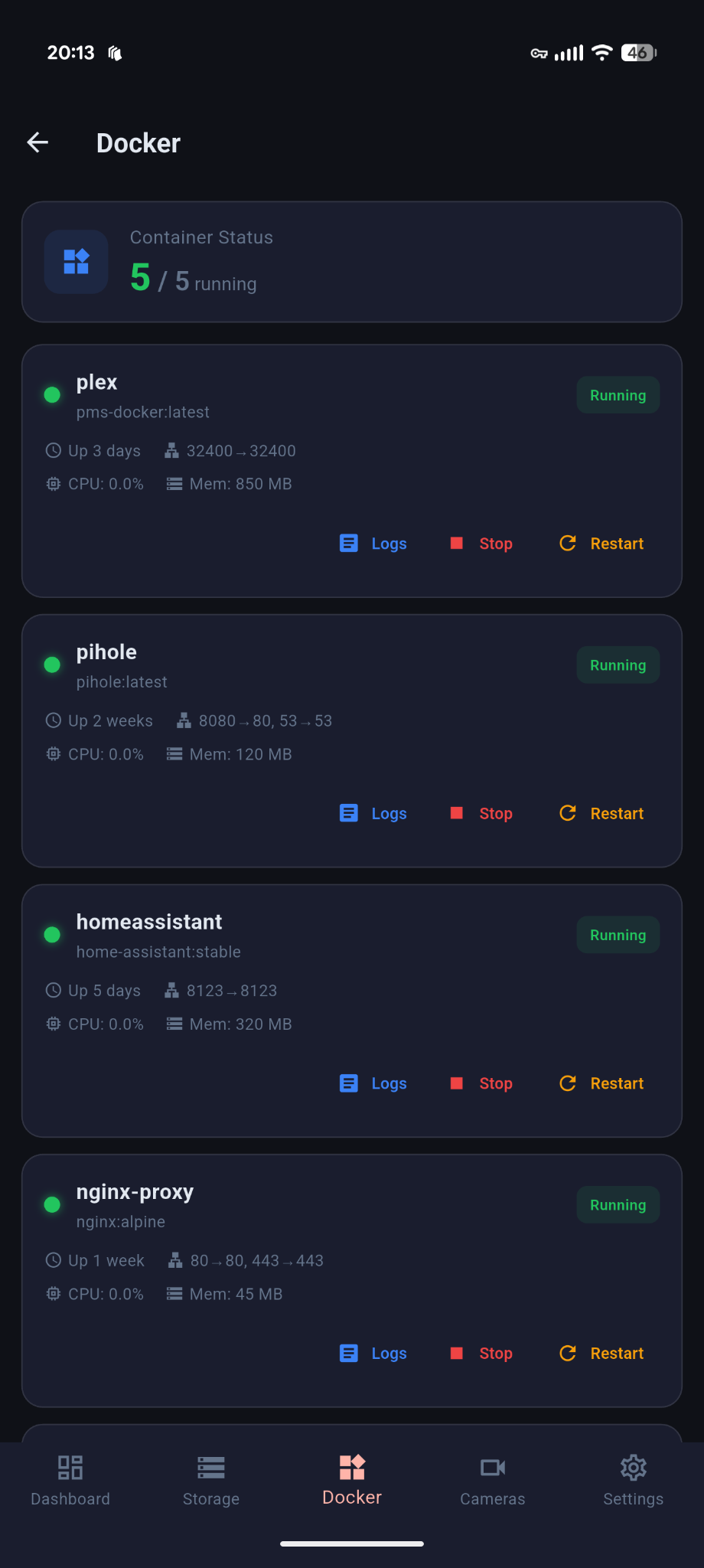 Docker Container Management