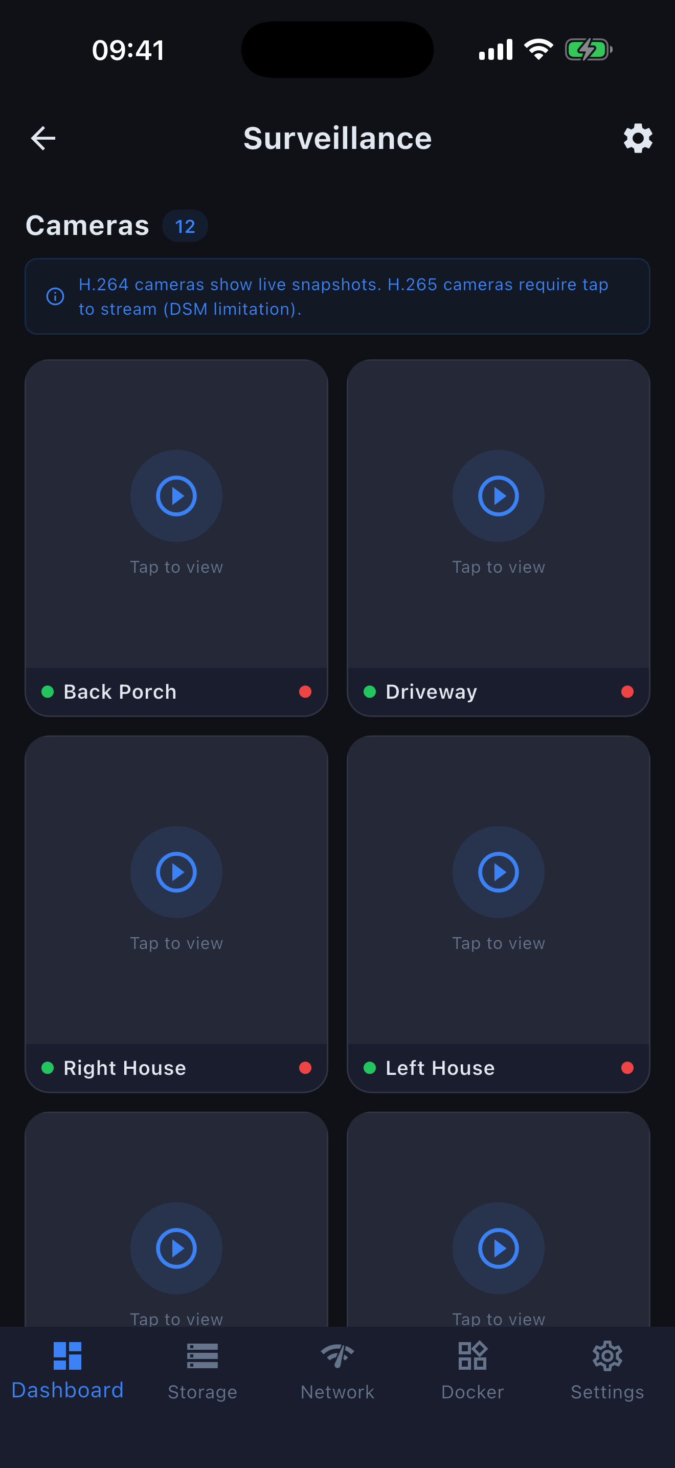 Syno Manager on iPhone - Surveillance