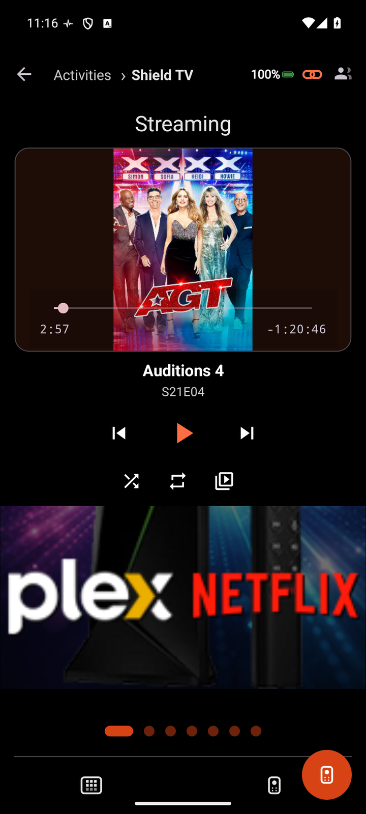 UC Remote - a custom activity page