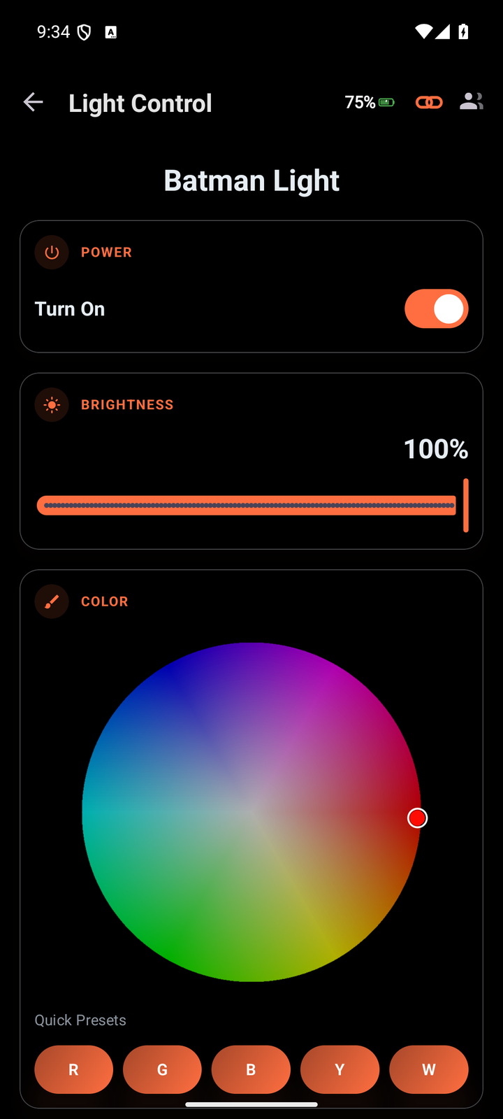 UC Remote - light control