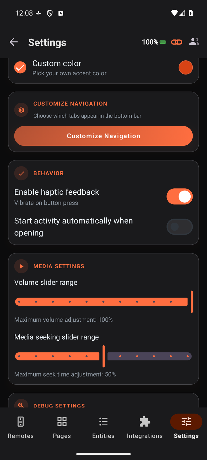 UC Remote - themes & settings