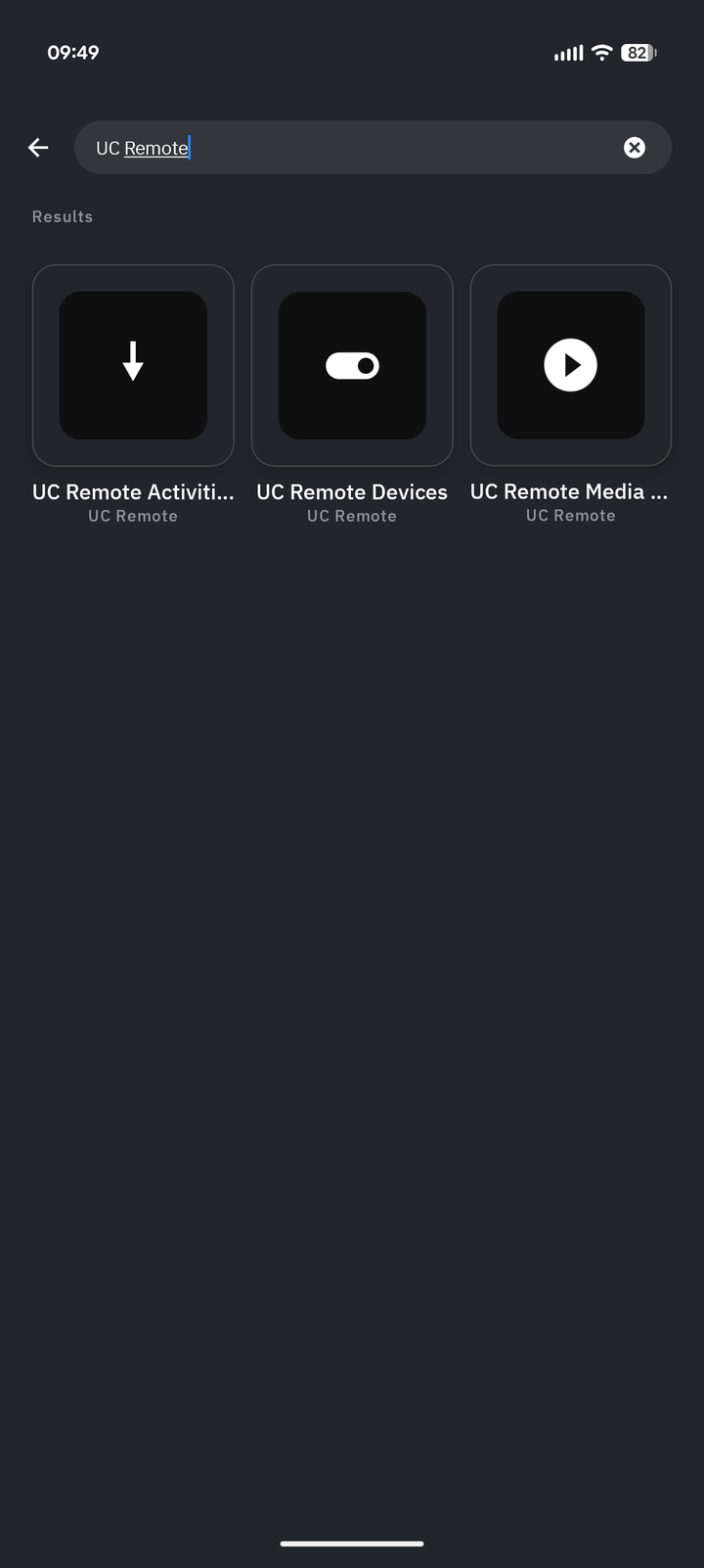 UC Remote - home screen widget