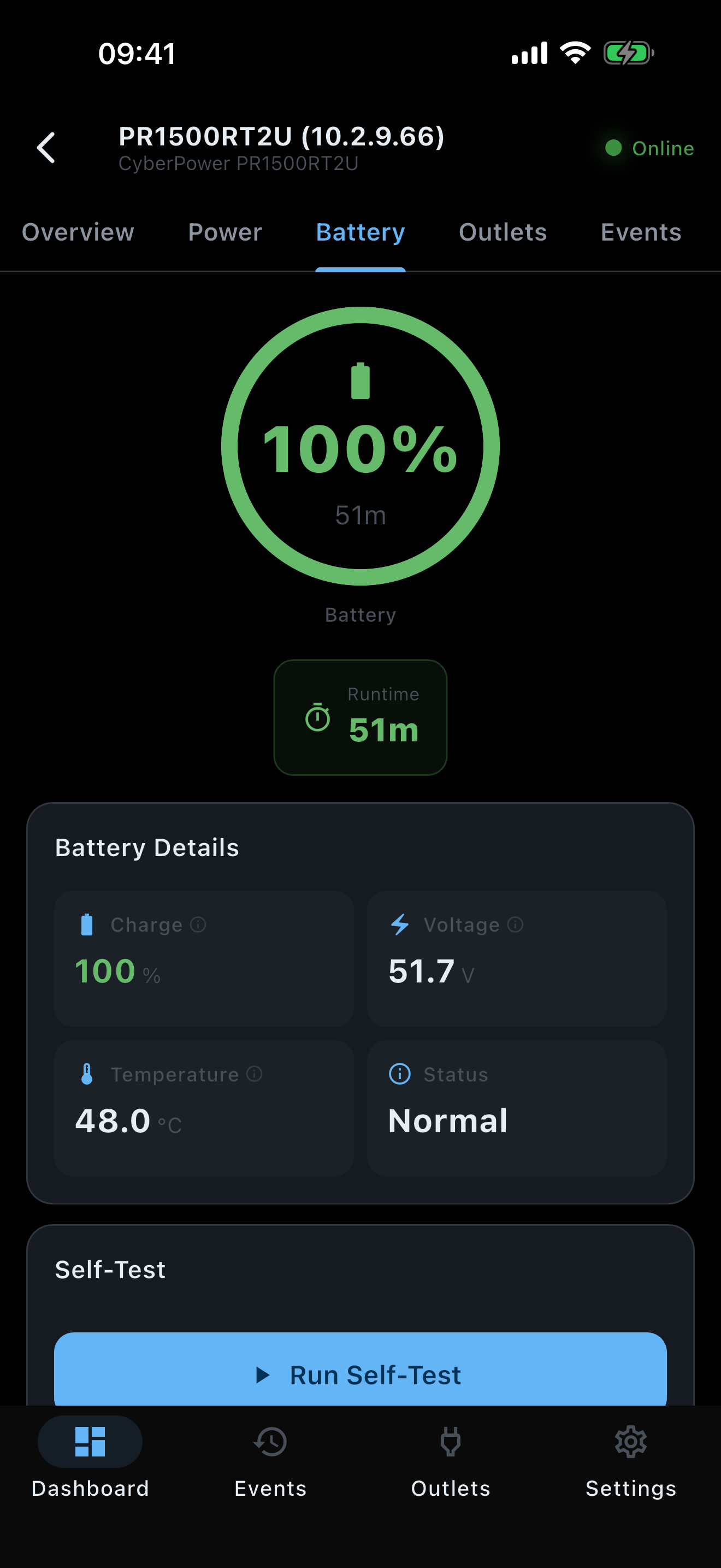 UPSight on iPhone - Battery Status